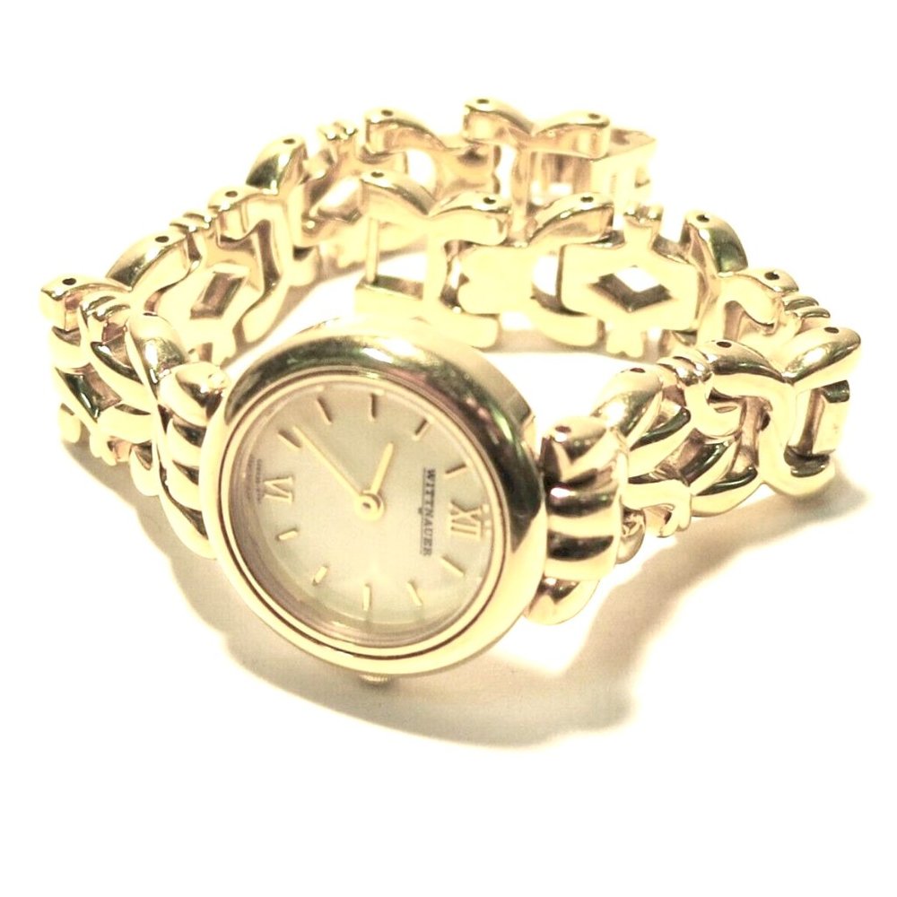 Vintage Wittnauer CZ8230-0751 - Gold Toned Analog Ladies Wrist Watch